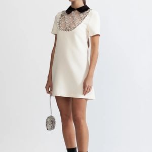 Sierra Darien Creme Mesh Dress